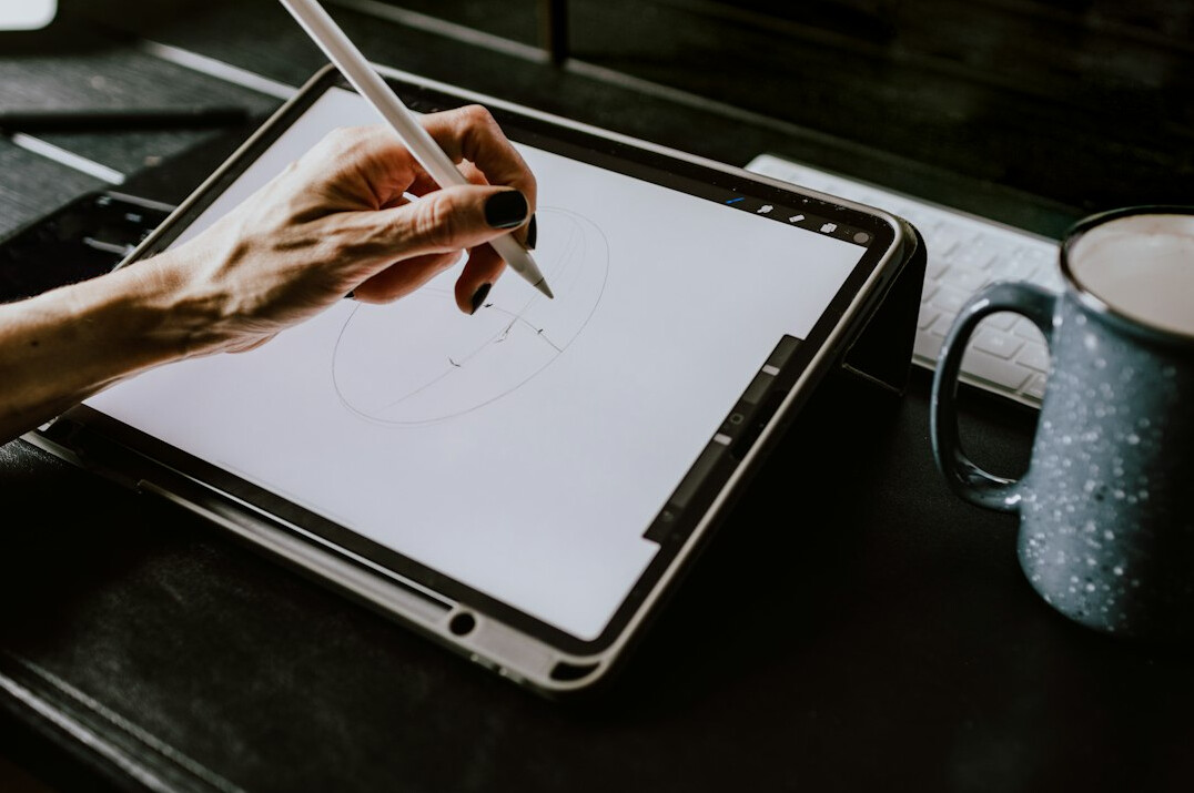 person using digital tools