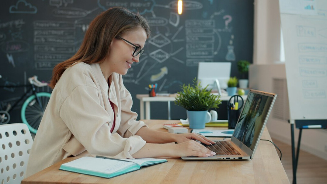 person learning digital skills
