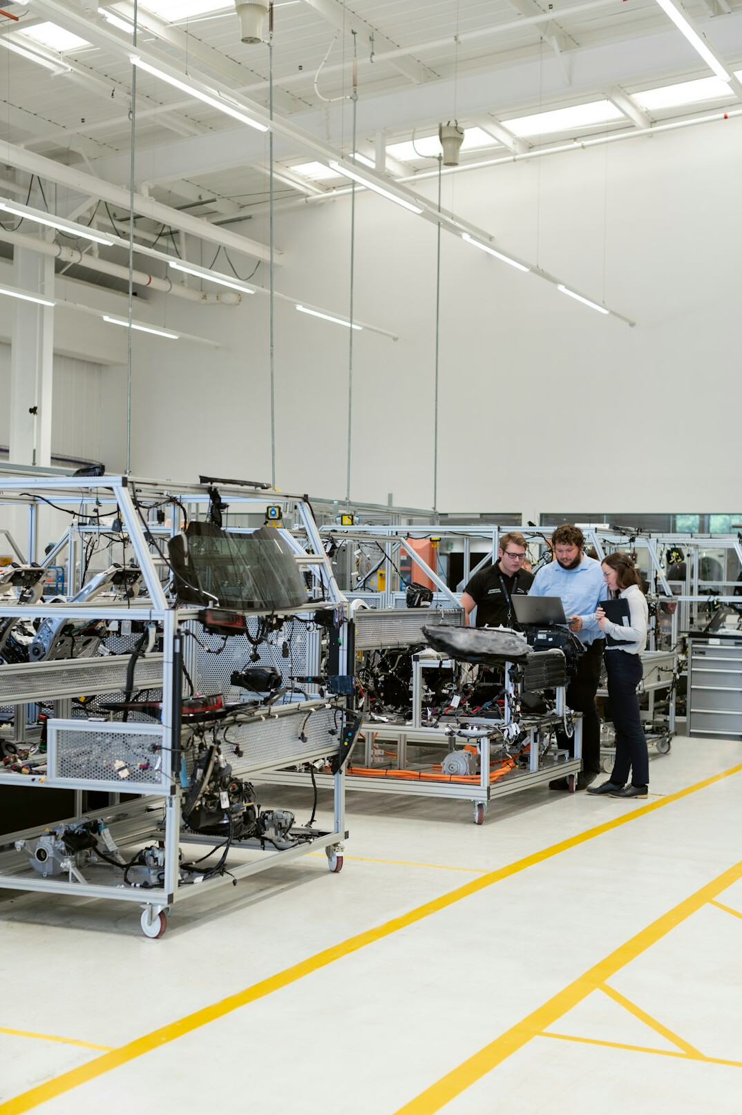 group of people in workshop