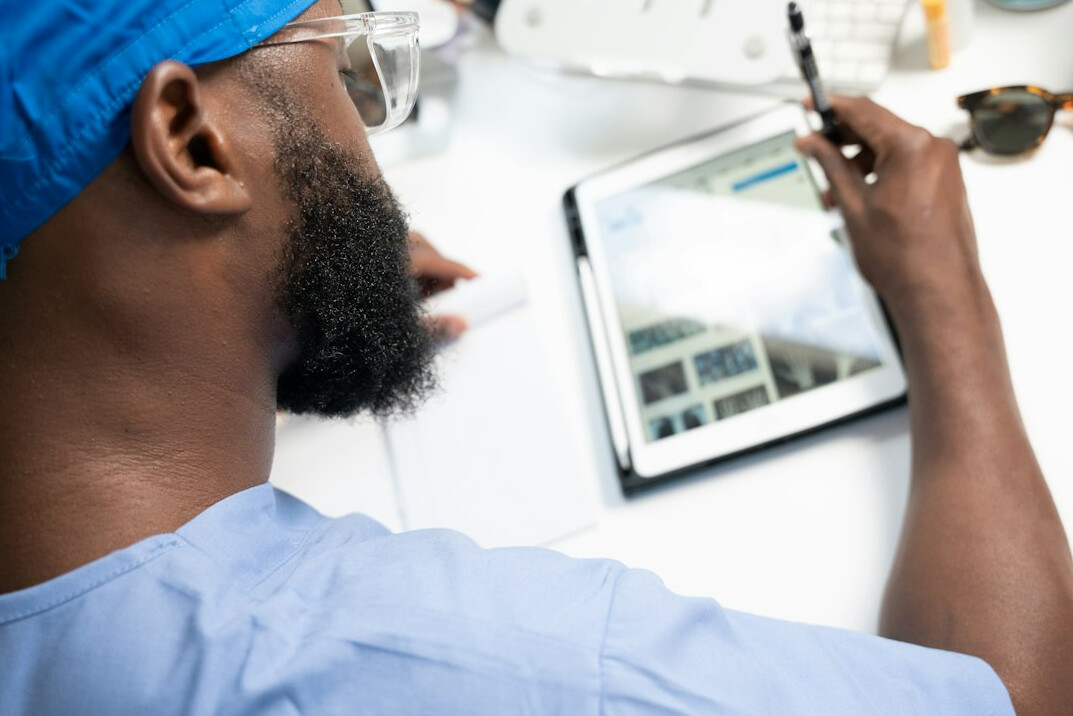 professional using digital tools