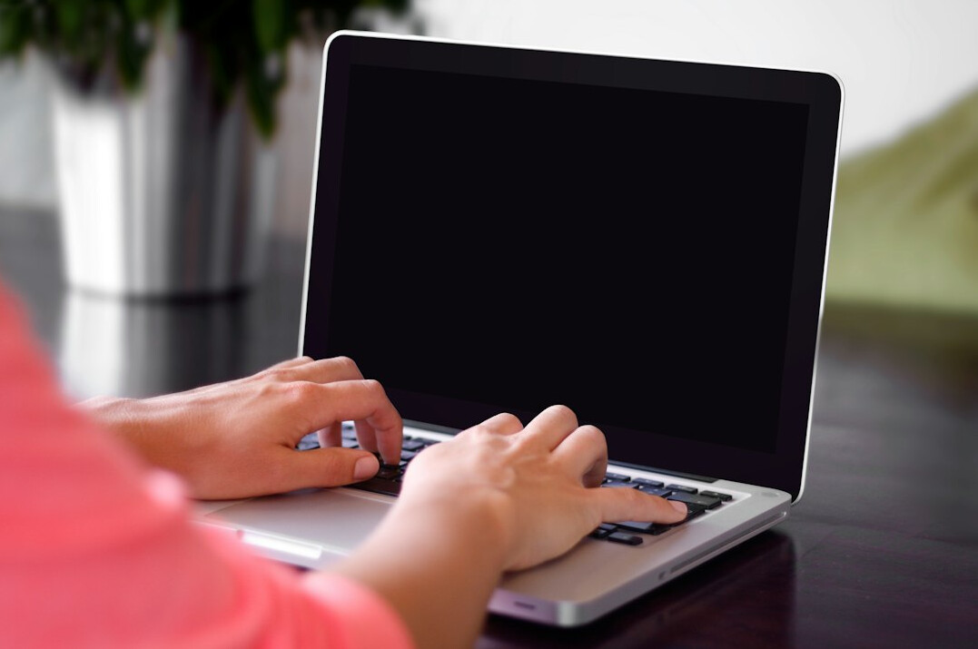 person using laptop for learning